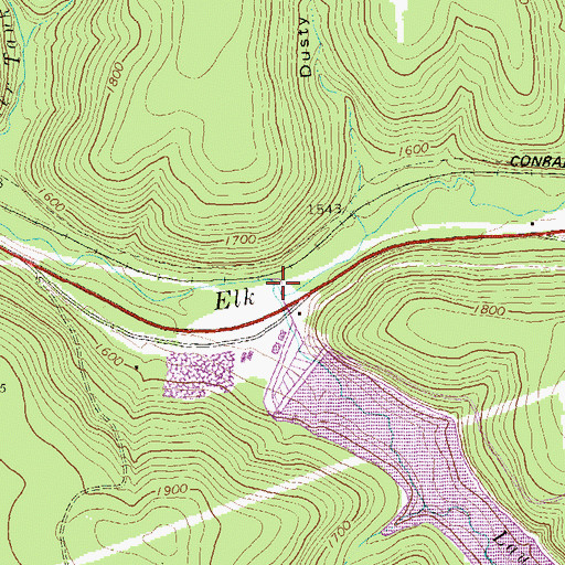 Topographic Map of Laurel Run, PA