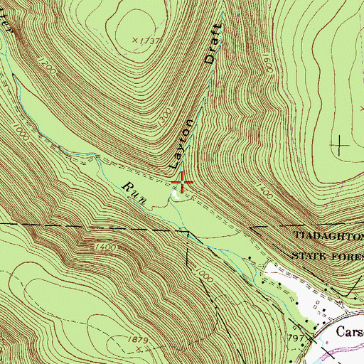 Topographic Map of Layton Draft, PA