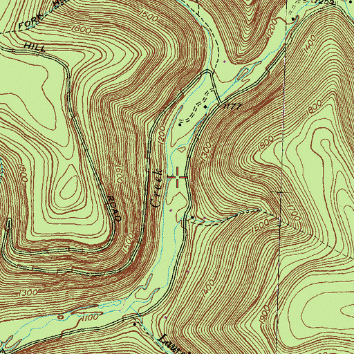 Topographic Map of Lebo Run, PA