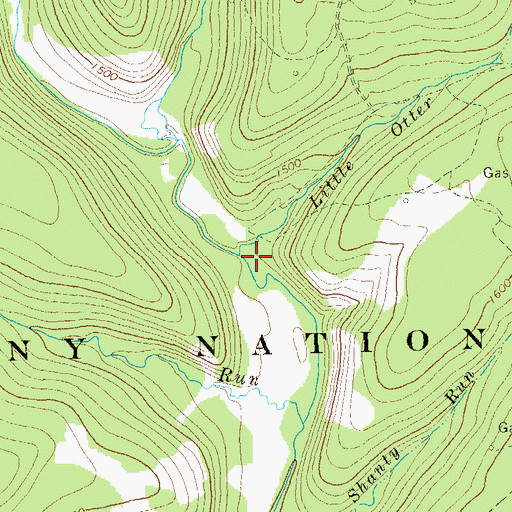 Topographic Map of Little Otter Creek, PA