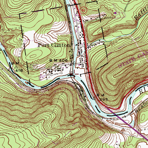Topographic Map of Little Schuylkill River, PA