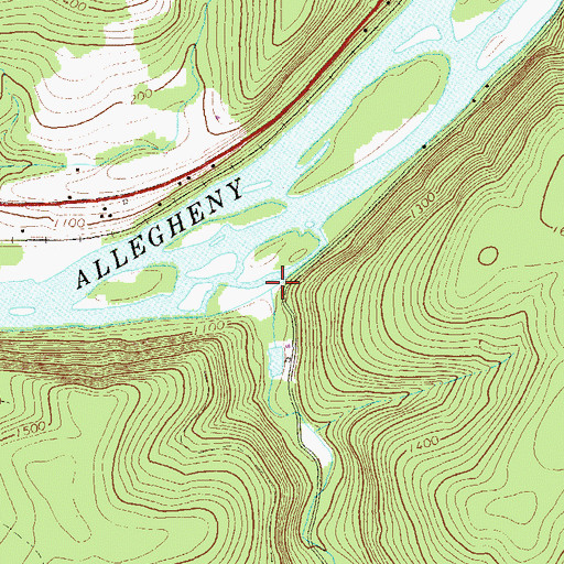Topographic Map of Little Tionesta Creek, PA