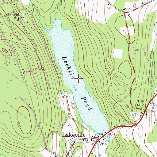 Topographic Map of Locklin Pond, PA