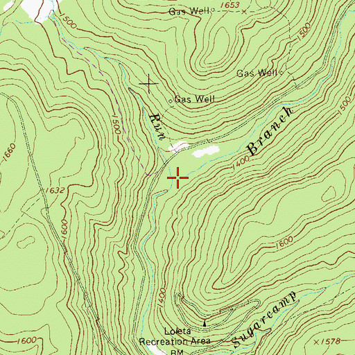 Topographic Map of Log Run, PA