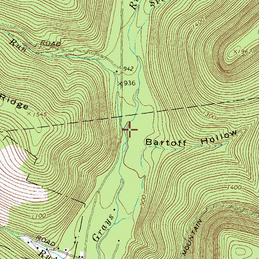 Topographic Map of Long Run, PA