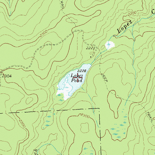 Topographic Map of Lopez Pond, PA
