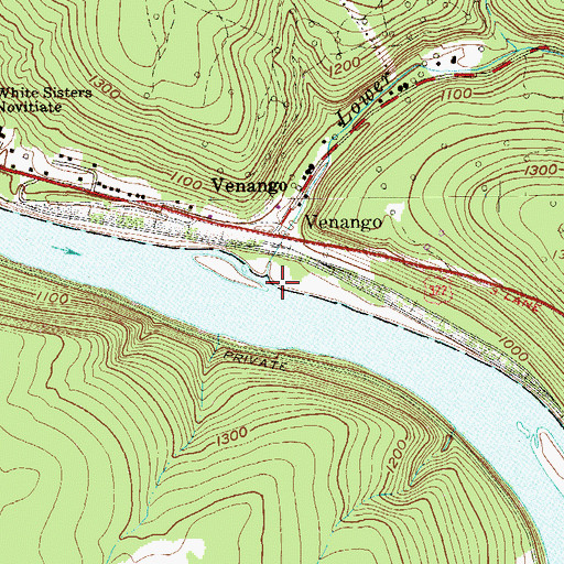 Topographic Map of Lower Twomile Run, PA