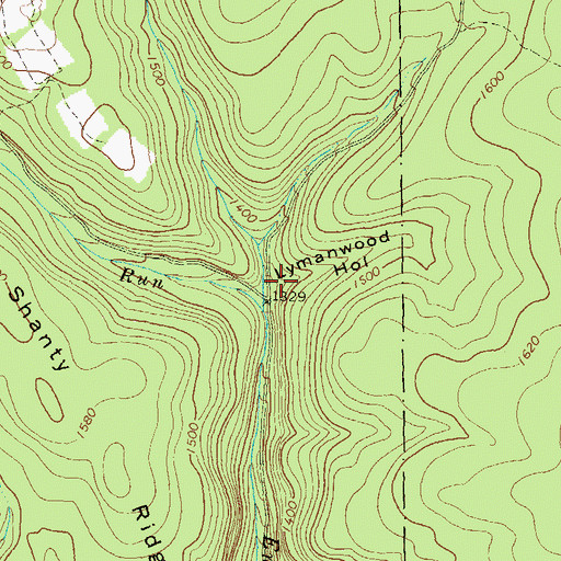 Topographic Map of Lymanwood Hollow, PA