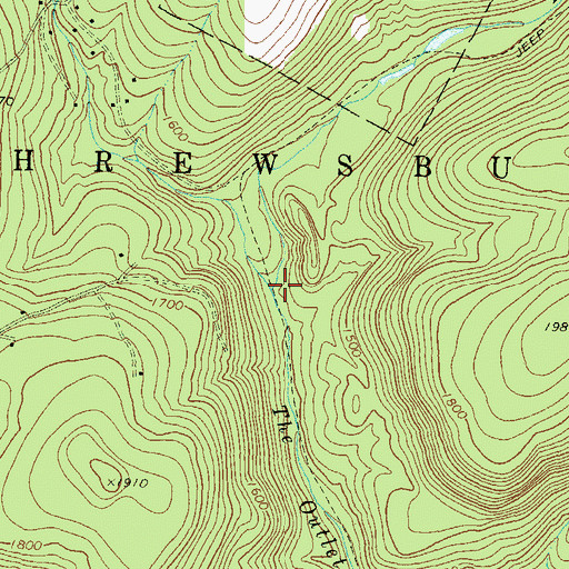 Topographic Map of Mackeys Run, PA
