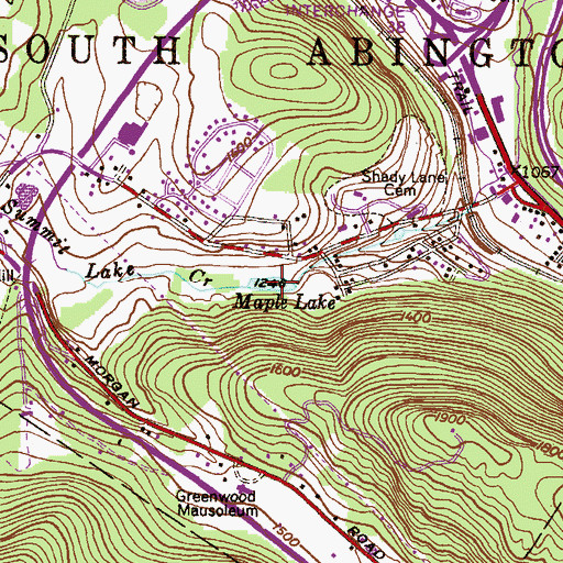 Topographic Map of Maple Lake, PA