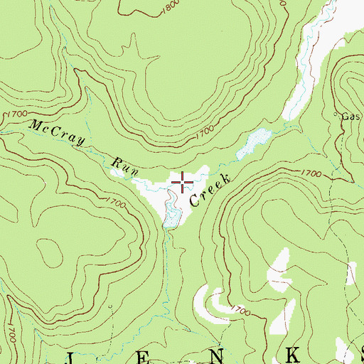 Topographic Map of McCray Run, PA