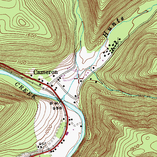 Topographic Map of McKinnon Branch, PA