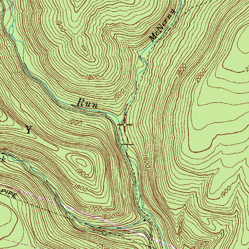 Topographic Map of McNerny Branch, PA