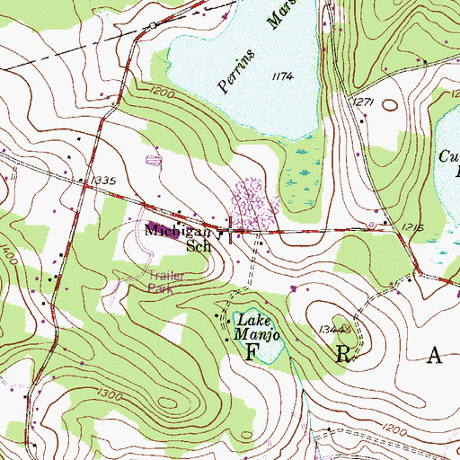 Topographic Map of Michigan School, PA
