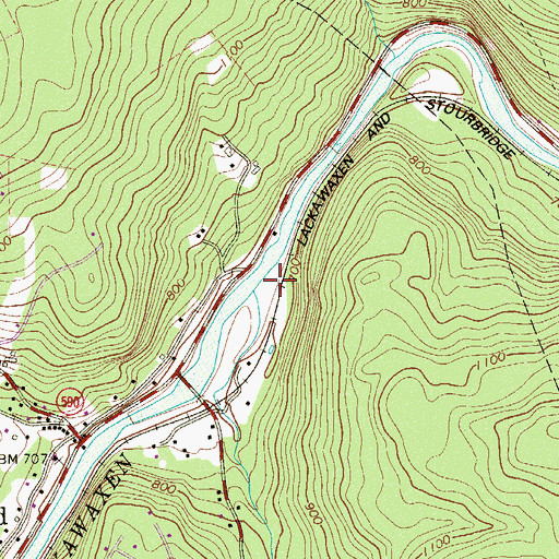 Topographic Map of Mill Creek, PA