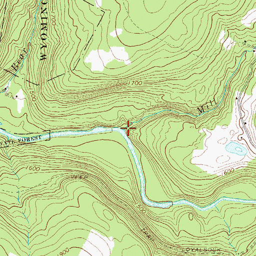 Topographic Map of Mill Run, PA