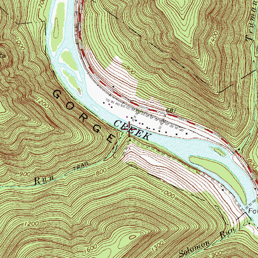 Topographic Map of Miller Run, PA