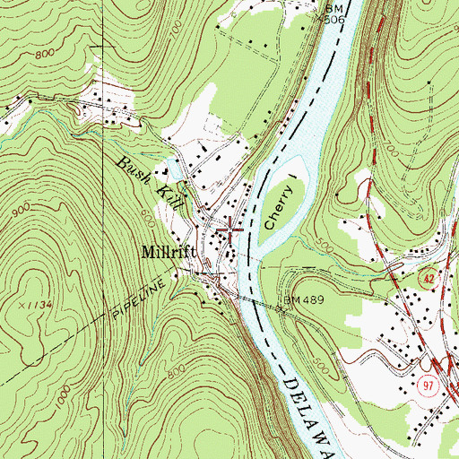 Topographic Map of Millrift, PA