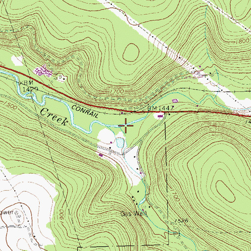 Topographic Map of Mohan Run, PA