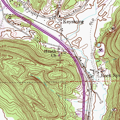 Topographic Map of Heath Missionary Baptist Church, AL