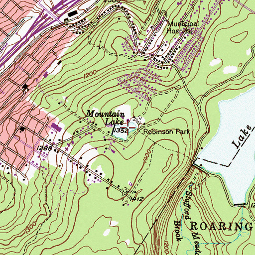 Topographic Map of Mountain Lake, PA