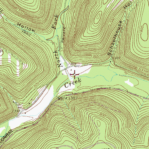 Topographic Map of North Fork West Creek, PA