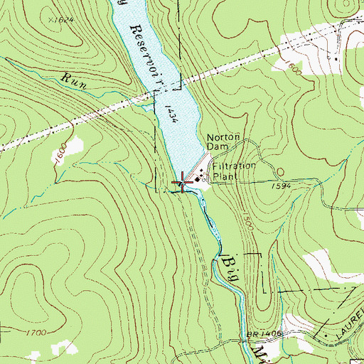 Topographic Map of Norton Dam, PA