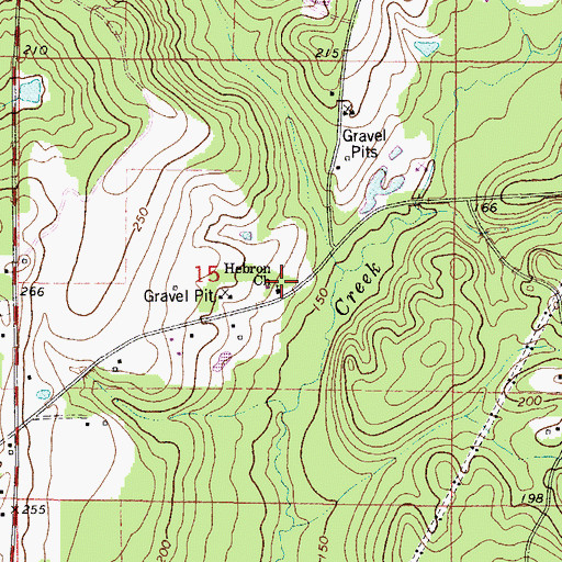 Topographic Map of Hebron Church, AL