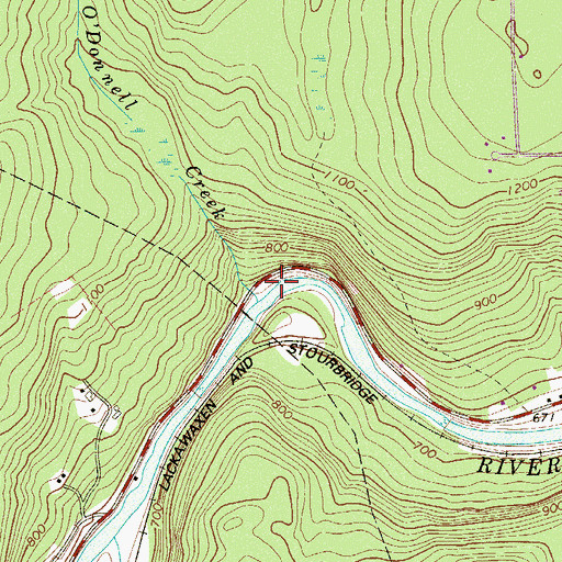 Topographic Map of O'Donnell Creek, PA