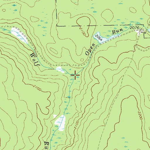 Topographic Map of Open Run, PA