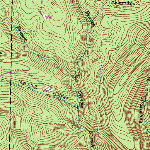 Topographic Map of Osborne Branch, PA