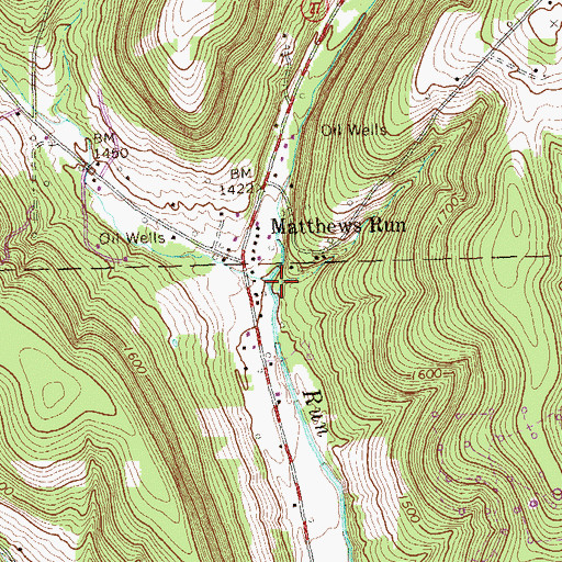 Topographic Map of Patchen Run, PA