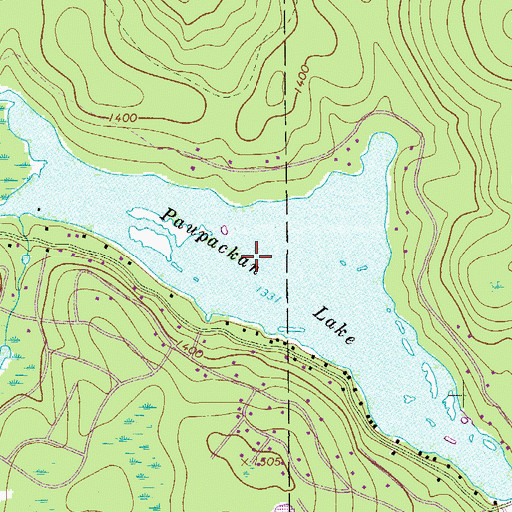 Topographic Map of Paupackan Lake, PA
