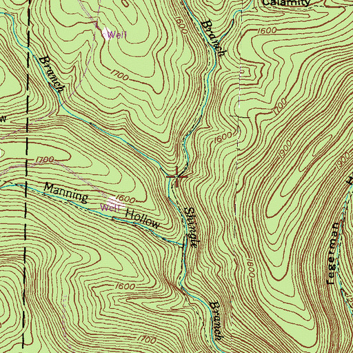 Topographic Map of Porter Branch, PA