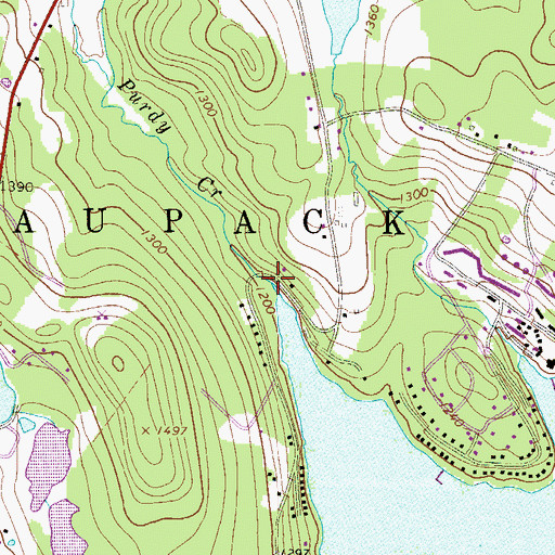 Topographic Map of Purdy Creek, PA