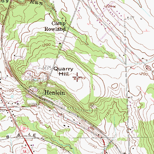 Topographic Map of Quarry Hill, PA