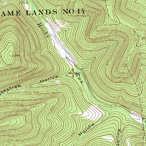 Topographic Map of Rakestraw Hollow, PA