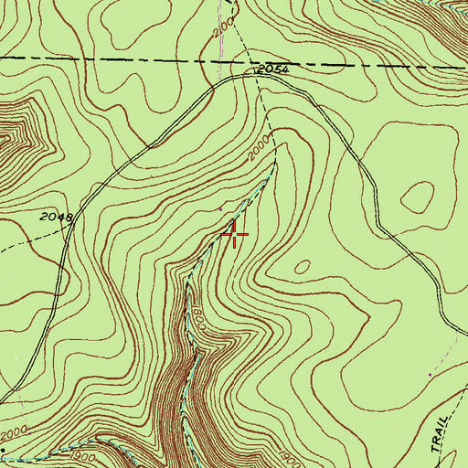 Topographic Map of Rattlesnake Trail, PA
