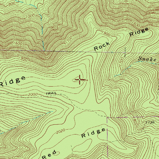 Topographic Map of Rock Ridge, PA