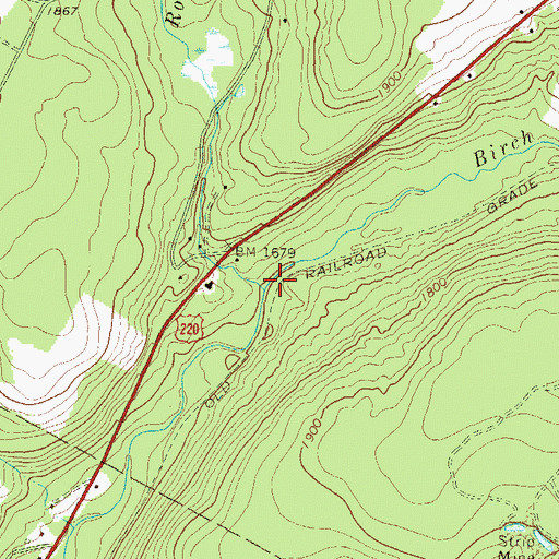 Topographic Map of Rock Run, PA