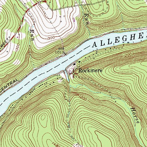 Topographic Map of Rockmere, PA