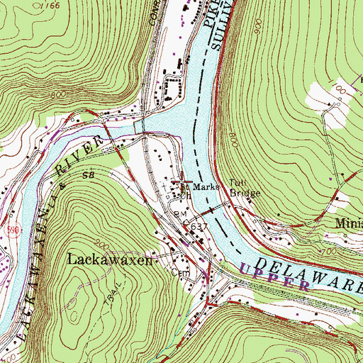 Topographic Map of Saint Marks Church, PA