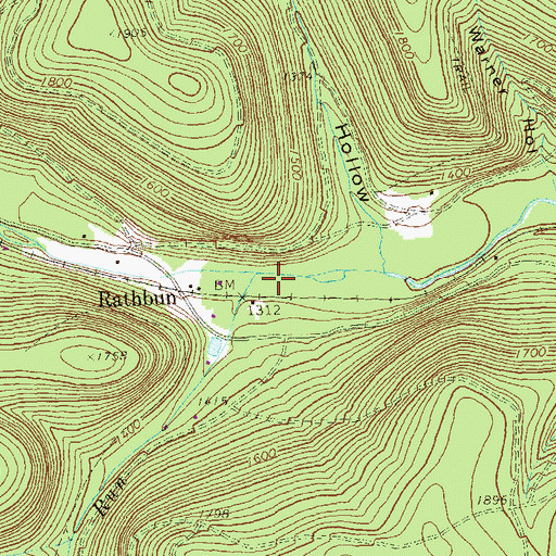 Topographic Map of Sand Lick Run, PA