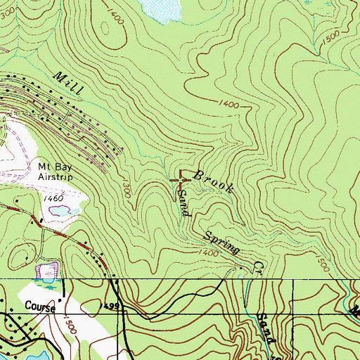 Topographic Map of Sand Spring Creek, PA