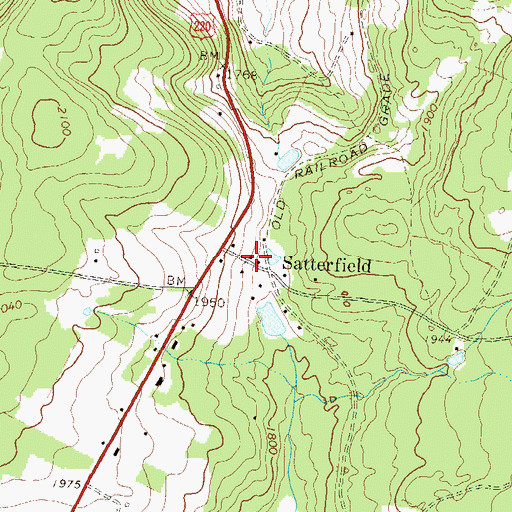 Topographic Map of Satterfield, PA