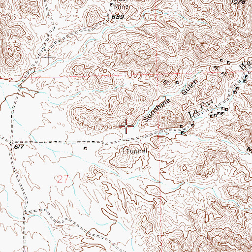 Topographic Map of Sunshine Gulch, AZ