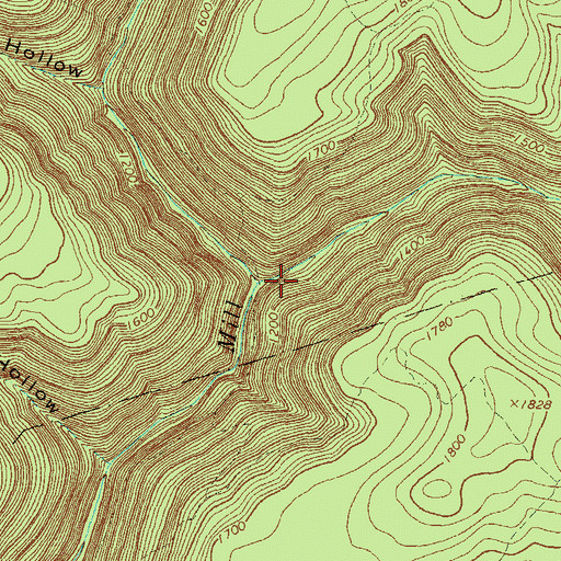Topographic Map of Sebring Branch, PA