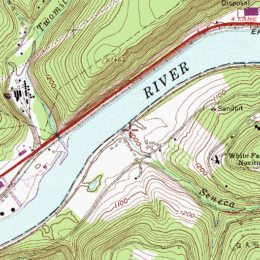 Topographic Map of Seneca Run, PA