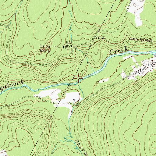 Topographic Map of Sherman Run, PA