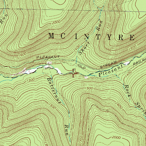 Topographic Map of Short Run, PA